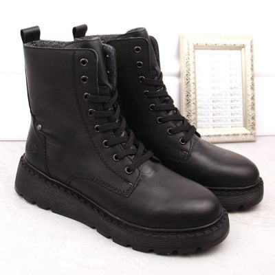 15. Gefütterte Damen-Lederstiefeletten Rieker schwarz 70401-00