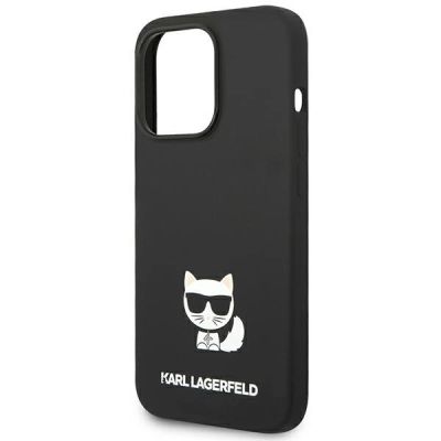 6. Karl Lagerfeld KLHCP14XSLCTBK iPhone 14 Pro Max 6,7 "Hardcase schwarz / schwarzer Choupette-Body aus Silikon