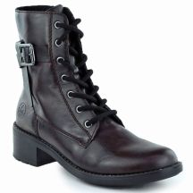 Damen-Ankle-Boots in Burgunderrot mit Schnalle, Rieker 75431-35