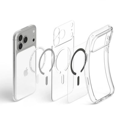 6. Spigen Ultra Hybrid MagSafe Hülle für iPhone 18 Pro Max / 17 Pro Max – Transparentes Graphit