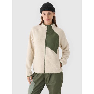 Damen-Sherpa-Fleecejacke mit Stehkragen 4F 4FRAW24TFLEF362-12S