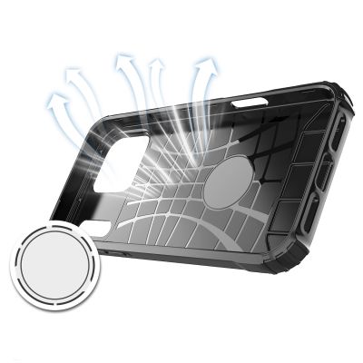 6. Hybrid Armor Case für iPhone 17 Pro Max - Schwarz