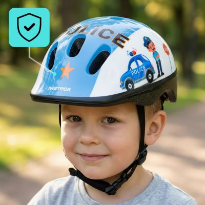 13. Meteor KS06 S 17443 Fahrradhelm 48-52 cm Polizei