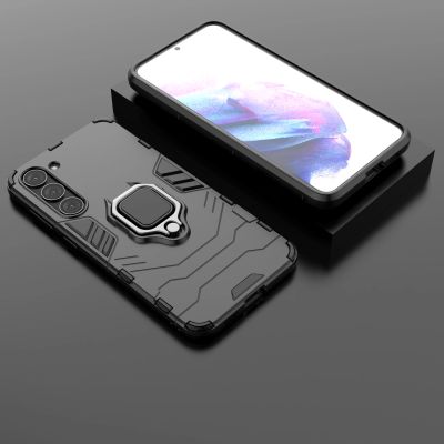16. Ring Armor Hülle für Samsung Galaxy S23+ gepanzerte Hülle magnetischer Haltering schwarz