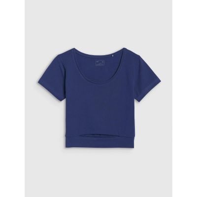 5. Damen Crop Top schlichtes T-Shirt 4F 4FRSS25TTSHF2695-31S