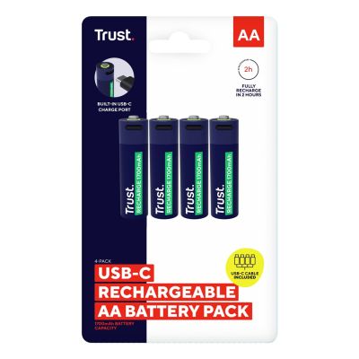 5. AA Trust USB-C-Akkus, 4er-Pack