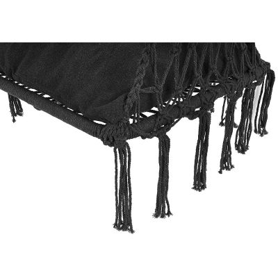 18. Durchbrochene Hängematte, Hängesessel „Storchennest“, 60 x 60 x 115 cm, mit Kissen, Dunkelgrau