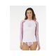 Damen Lycra RIP CURL Coastal Instinct UPF Langarmshirt, weiß
