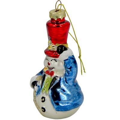 3. GLAS-CHRISTBAUMKUGEL SCHNEEMANN SASKA GIFT & DECOR