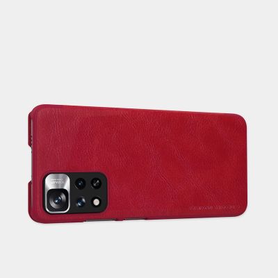 8. Nillkin Qin Case Hülle für Xiaomi Redmi Note 11 Pro+ (China) / Redmi Note 11 Pro (China) / Mi11i HyperCharge Kameraschutz Holster Cover Flip Case Schwarz