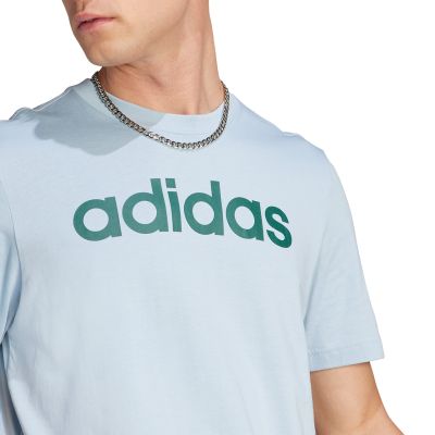 12. adidas Essentials Single Jersey Linear Logo-T-Shirt mit Stickerei M IJ8651