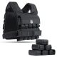 2. 20 kg schwere Trainingsweste mit Seilzügen W20B | DBX Bushido