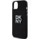 6. DKNY Liquid Silicone Metal Logo Hülle für iPhone 15 Plus / 14 Plus – Schwarz