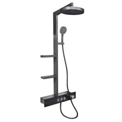 DUSCHSET DOMOLETTI METALL GRAU