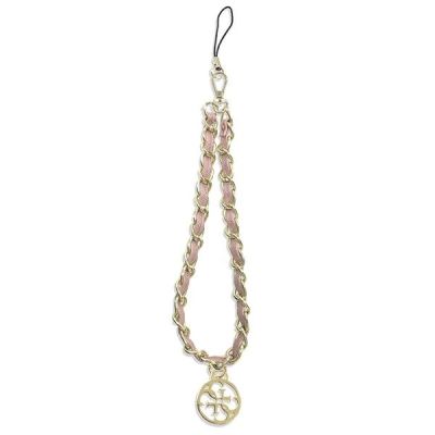 Guess, Anhänger GUTSAS4P Phone Strap pink/pink Kette Metall 4G Charm