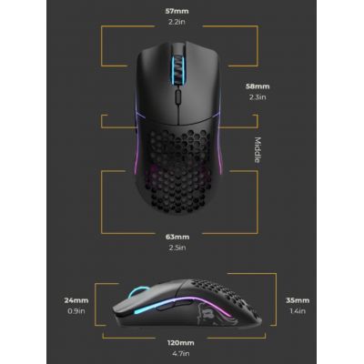 11. Glorious PC Gaming Race Model O- beidhändige RF-Wireless-Gaming-Maus, 19000 DPI