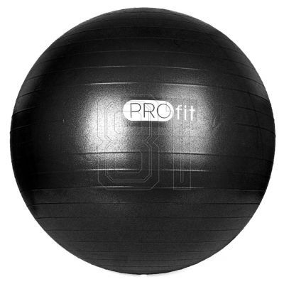 7. PROfit Gymnastikball 85cm Schwarz mit Pumpe DK2102