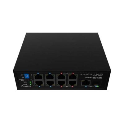 13. LANBERG ILFE-8P-1GE-1S-120 LIGHT INDUSTRIAL POE 4XBT 4XAT SFP+ETH DIN FAST ETHERNET