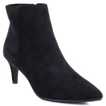 Gefütterte Damen-Ankle-Boots mit niedrigem Absatz, Wildleder, schwarz, Sergio Leone BT-65