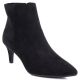 Gefütterte Damen-Ankle-Boots mit niedrigem Absatz, Wildleder, schwarz, Sergio Leone BT-65