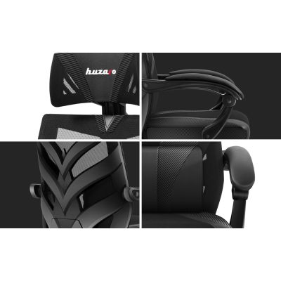 44. Huzaro Combat 5.0 Schwarzer Gaming-Stuhl