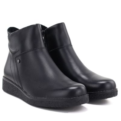 4. Sergio Leone BT-12-S Schwarze Leder-Keilstiefeletten