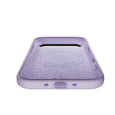 8. Puro Icon Mag Pro Flüssigsilikonhülle für iPhone 17 Air, MagSafe-kompatibel, mit Kameraschutz und Aluminiumknöpfen – Pink
