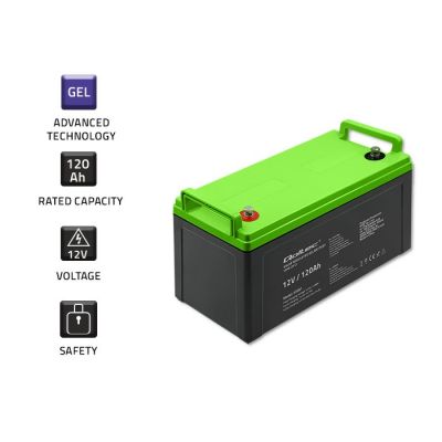 3. QOLTEC Gelbatterie 12V | 120Ah | Gel
