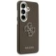 4. Guess Schutzhülle mit genarbtem, großem 4G-Metalllogo für Samsung Galaxy S26 – Braun