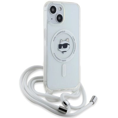 3. Karl Lagerfeld IML Choupette Head & Cord MagSafe Hülle für iPhone 13 / 14 / 15 – transparent