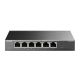 TP-Link TL-SF1006P Netzwerk-Switch, unmanaged Fast Ethernet (10/100), PoE-Unterstützung, Schwarz