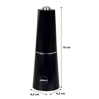 10. ELDOM Elektrische Pfeffer- und Salzmühle MP23 Spice Black