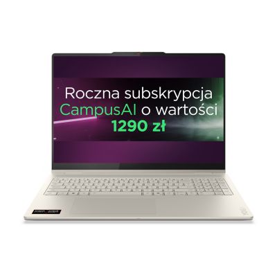 17. Lenovo Yoga 7 16AKP10 Ryzen AI 7 350 16" 2,8K OLED 500 Nits Glänzend 120Hz 16GB LPDDR5x SSD512 Radeon 860M Grafik 70Wh Win11 Seashell