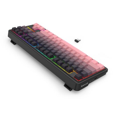 6. REDRAGON K728SP-RGB-PRO Antonium Pro Tastatur USB + RF Wireless + Bluetooth Schwarz, Pink