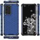 12. Gepanzerte Hülle mit Wabenstruktur und Gelrahmen für Samsung Galaxy S22 Ultra blau