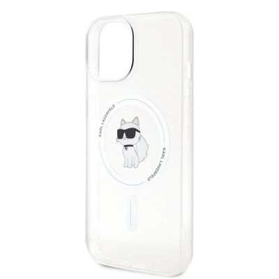 6. Karl Lagerfeld IML Choupette MagSafe Hülle für iPhone 15 – transparent