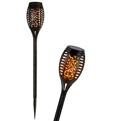 3. Solar-Taschenlampe mit tanzenden Flammen, 12 SMD-LEDs, 7 x 7 x 50 cm