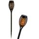 3. Solar-Taschenlampe mit tanzenden Flammen, 12 SMD-LEDs, 7 x 7 x 50 cm