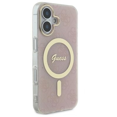 4. Guess IML 4G MagSafe Hülle für iPhone 16 – Pink