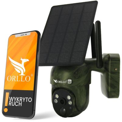 Orllo IP-Kamera, kabellos, 4G LTE, drehbar, mit Solarpanel ORLLO TZ1 MORO
