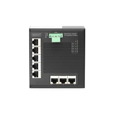 16. 8-Port Gigabit Ethernet Switch, DIN-Montage, erweiterter Temperaturbereich.