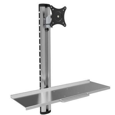 Techly ICA-PLW 01 Monitorhalterung/Ständer 68,6 cm (27") Wandmontage Silber