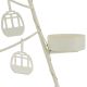 3. METALLER LED-WEIHNACHTSBAUM-KERZENHALTER 38 CM WEISS