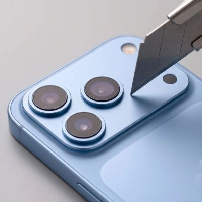 5. Kameraschutz für die Kameraeinheit Tech-Protect Camalloy Fit+ für iPhone 18 Pro Max – Hellblau
