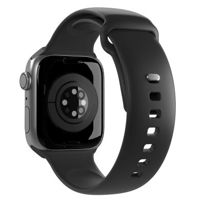 3. Puro Icon Silikonarmband für Apple Watch 42 / 44 / 45 / 49 mm - schwarz (2 Stk.)