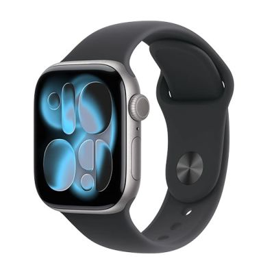 3. Apple Watch Series 11 (2025) GPS 42 mm Gehäuse aus Space Grau Aluminium mit Sportarmband M/L