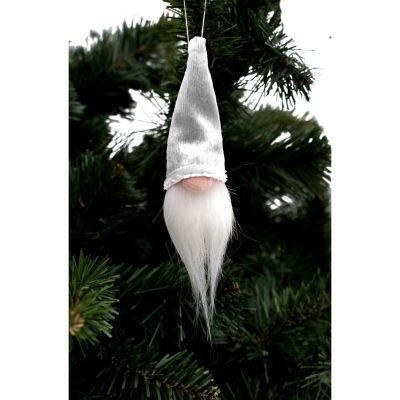 11. Dekorativer Anhänger Weihnachtsmann 11 cm Weiß