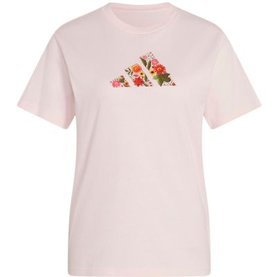 2. adidas Damen-T-Shirt mit Blumenmuster, hellrosa, KT2765