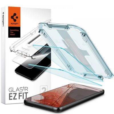 Spigen Glas.tR EZ Fit gehärtetes Glas für Samsung Galaxy S22 - 2 Stk.