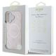 8. Guess Saffiano Peony Classic Logo MagSafe-Hülle für iPhone 16 – Rosa